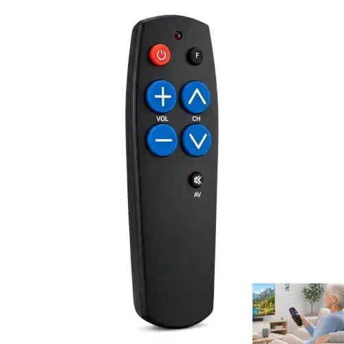 Télécommande TV senior grosses touches infrarouge