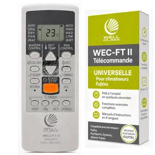 Télécommande Wellclima WEC-FT II pour Fujitsu