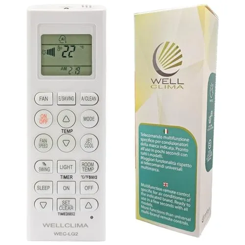 Télécommande Wellclima WEC-LG2 pour climatiseur LG