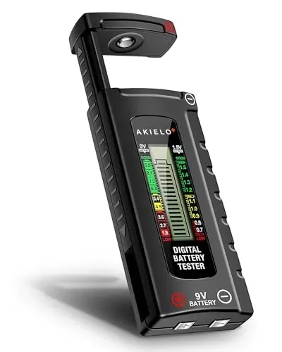 Testeur de piles numérique AKIELO+ BT-001, écran LCD