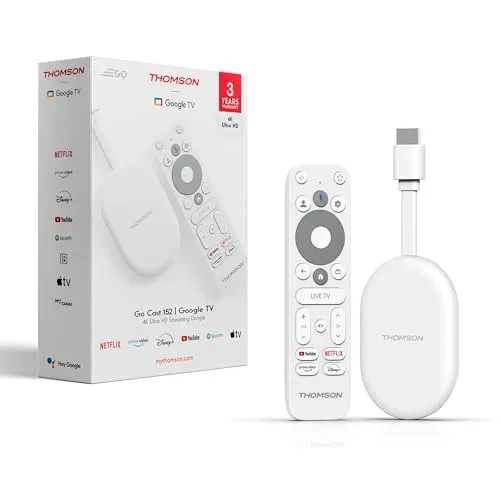 Thomson Go Cast 152, dongle Google TV 4K avec télécommande vocale