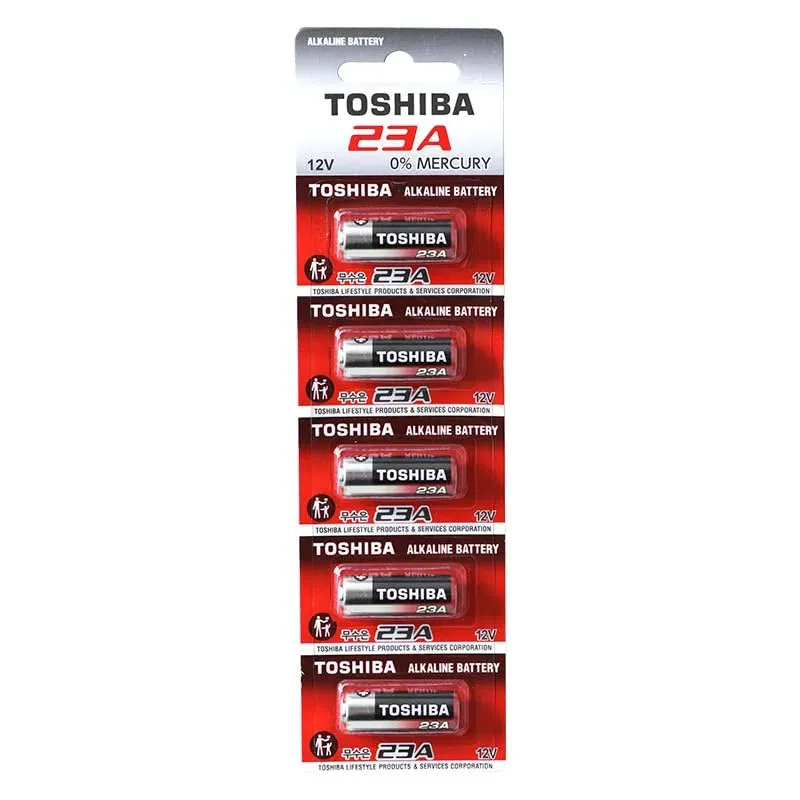 Toshiba lot de 5 piles alcalines 23A 12 V pour sonnette